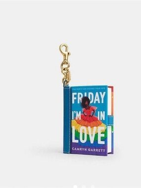 Coach Rainbow Book Charm Keychain - Blue, Red, Yellow, Green, Purple